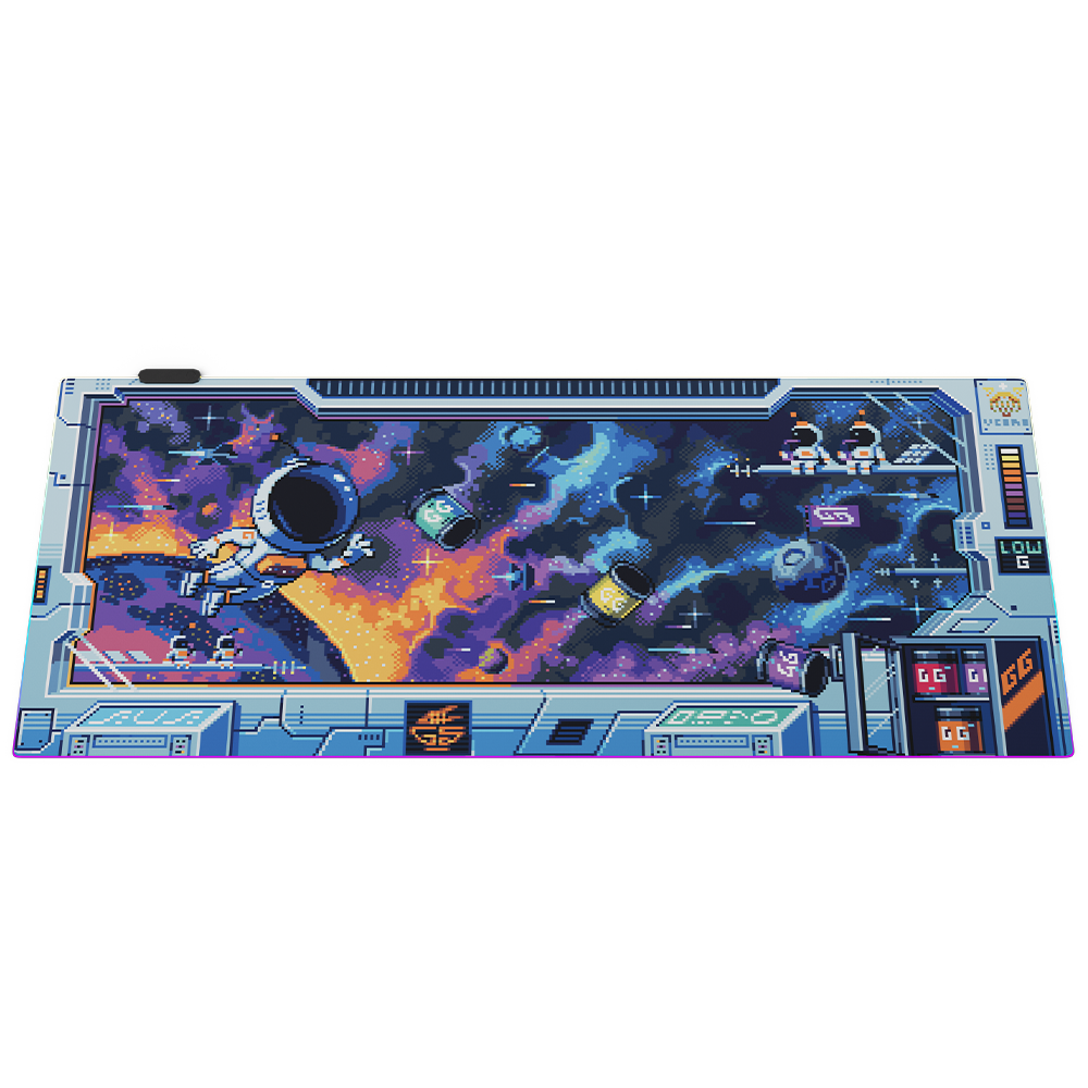 PIXEL CUPS : Astro Lounge RGB Mousepad
